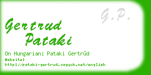 gertrud pataki business card